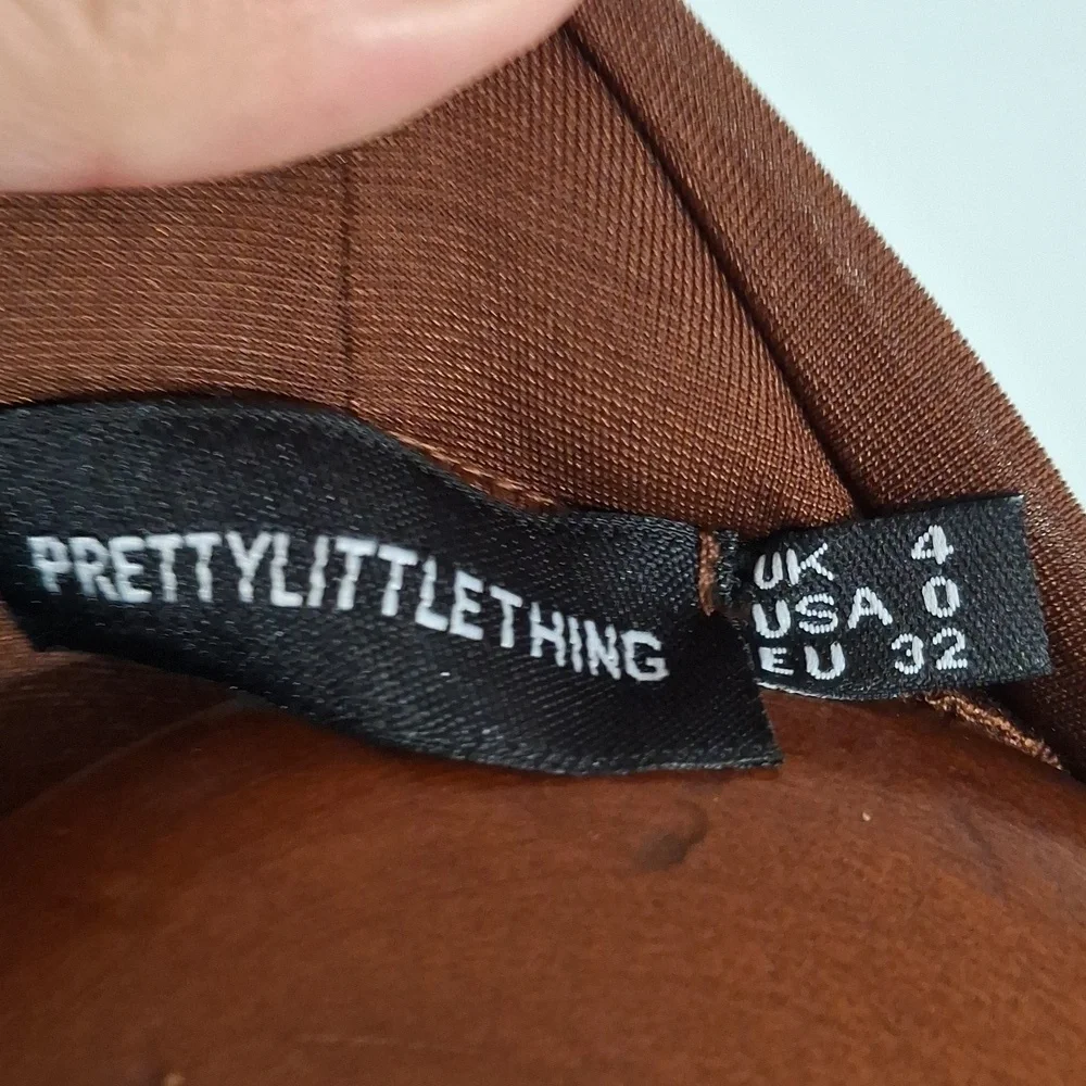 PrettyLittleThing/ Chocolate Brown Dress Mini Dress - W Sz 0